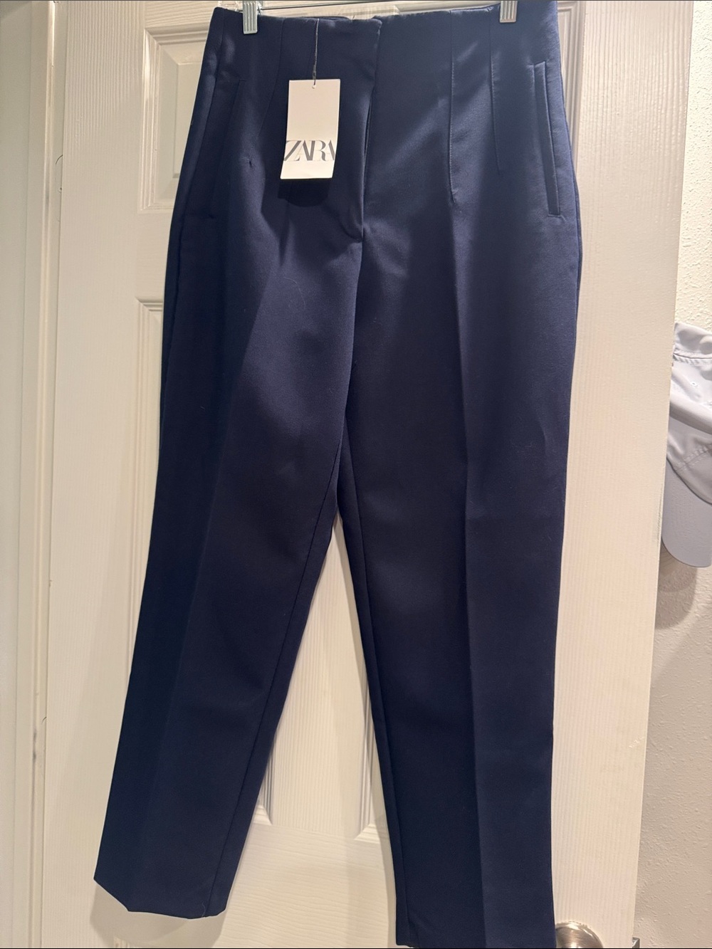 ZARA Men's Dark Blue Tailored Dress Pants